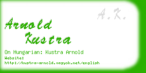 arnold kustra business card